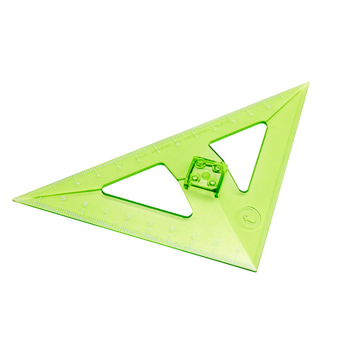 三角板 (45/90)-綠色／透明