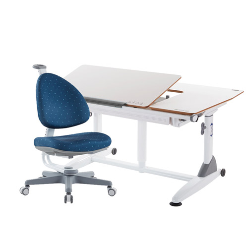 G6+S 成長桌椅組(BABO椅)-潔白／深海藍