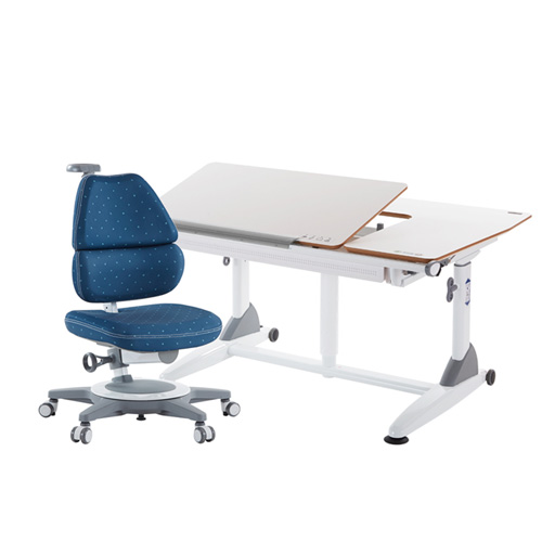 G6+S 成長桌椅組(EGO椅)-潔白／深海藍