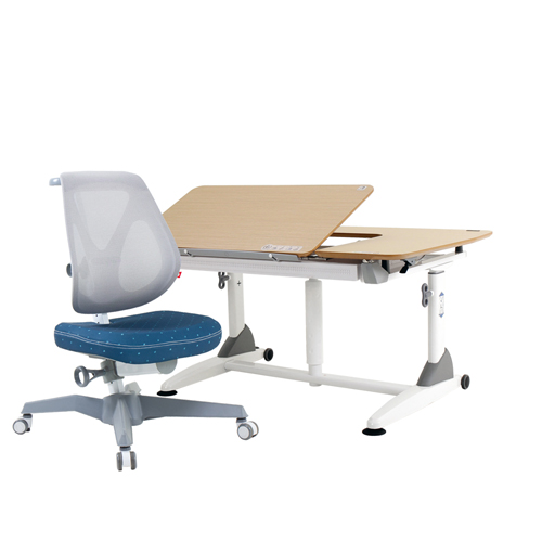 G6C+S成長桌 (EGO C網椅)-白橡／深海藍